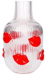 Gift Company L´amour Vase H(25cm) Lippen transparent 