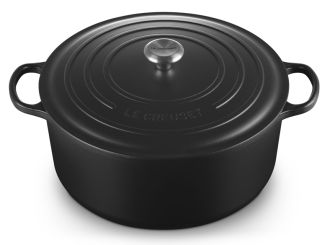 Le Creuset Bräter Signature rund 34 cm Schwarz Matt 