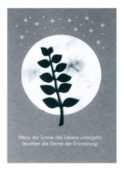 Räder Aquarell Trauerkarte Wenn die Sonne des Lebens... 