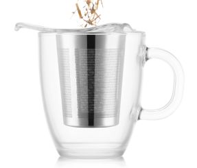 Bodum Glastasse mit Edelstahlfilter 0.34l transparent 