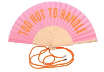 Gift Company Fififan Fächer 23cm Motiv: Too Hot to Handle rosa 