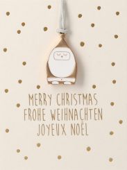 Räder Mini-Ornamnet Karte Weihnachtsmann 2,3x1,5cm 