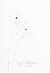 Räder 3D Blumenkarte Alles Liebe zur Hochzeit 