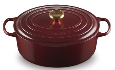 Le Creuset Bräter Oval Signature 31 Cm Garnet Gusseisen Signature 
