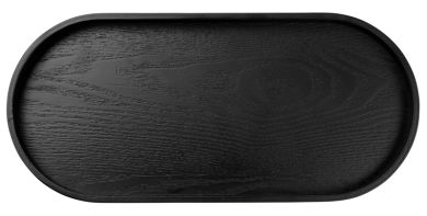 ASA Selection Holztablett Oval Schwarz Wood L 35,5 cm B 16,5 cm H 2,5 cm 