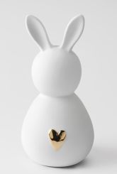Räder Porzellanhase groß Herr goldenes Herz 17x13,5x29cm 