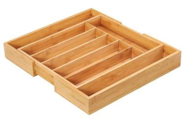 Zassenhaus Besteckeinsatz Ausziehbar 34,5x40,0x6,0 cm Eco Line Bambus 