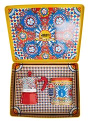 Bialetti Espressokocher Moka Express 3 Tassen im Set mit Kaffeedose Dolce 