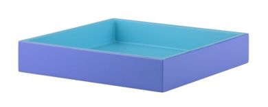 Gift Company Spa Tablett S quadratisch (19x19x3,5 cm) 2 farbig shiny dunkelblau/matt blau 