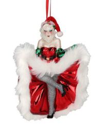 Gift Company Hänger Santa Dragqueen rot 