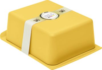 Magu Butterdose Natur-Design gelb 