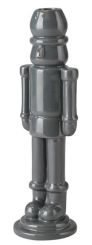 Gift Company Schiaccianoci Kerzenhalter Nussknacker H 24,8 cm dunkelgrau 