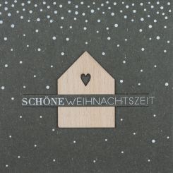 Räder XL Steckkarte Schöne Weihnachtszeit Holzhaus 