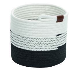 Kela Korb Hedda Baumwolle/Polyester Mischung weiß-schwarz 20 cm Ø 23 cm 