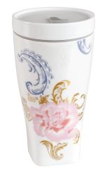 Meissen Coffee To Go Becher Mit Porzellandeckel, Form Nova, Waves Of Spring, V 0,35 L 