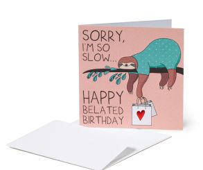 Legami Grußkarte klein Sloth 