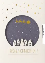 Räder Schneekugelkarte Frohe Weihnachten 