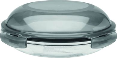 Lock & Lock Frischhaltebox Ofenglas rund Deckel grau Ø 195x75 mm 
