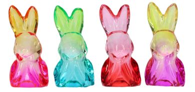 Gift Company Honey Bunny Hasen-Büste 4fach sortiert neon pink/neon gelb/ neon grün/ neon orange gs 