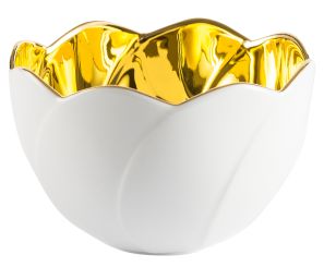 Meissen Seerosenschälchen Klein Innen Vergoldet (Glanzgold) H 5,5 cm 