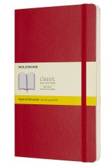 Moleskine Notizbuch L/A5 Kariert Soft Cover Scharlachrot 