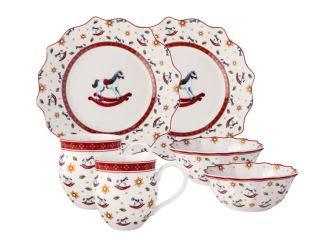 Villeroy & Boch Toy's Delight Frühstücks-Set Für 2 Schaukelpferd, 6tlg. 36x25 cm 