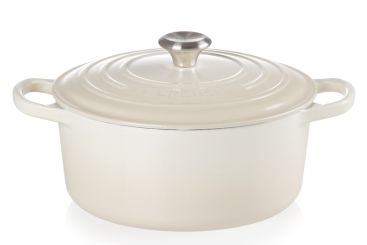 Le Creuset Bräter Rund Signature 22 cm Meringue 