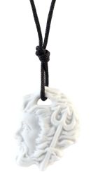 Meissen Anhänger Sternzeichen Wassermann, Weiß, Biskuit, 3,5 X 2,8 Cm 