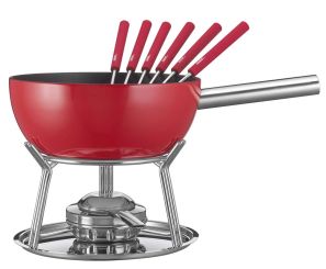 Spring Alu Induction Fondue-Garnitur rot 23 cm 