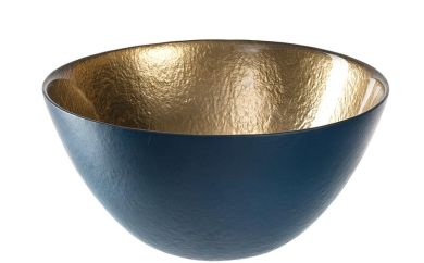 Leonardo Pastello Schale 22 cm Blau/Messing 