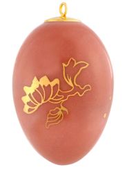 Meissen Osterei, Golden Onion Style, rot, H 4,5 cm 