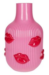 Gift Company L´amour Vase H(25cm) Lippen rosa gs 