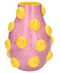 Gift Company Artisan Vase Smile L rosa/gelb 