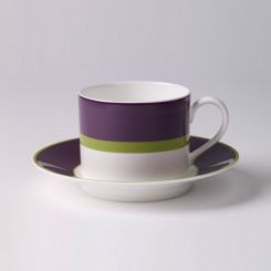 Dibbern South Beach Kaffee Obertasse zylindrisch 0,25 L Pflaume/ Limone 