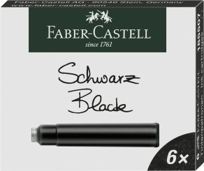 Faber-Castell Tintenpatronen Standard schwarz 6er 