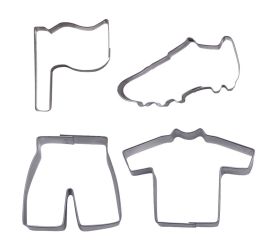 Städter Ausstechform Fußball-Fieber 6–8 cm Set, 4-tlg. Edelstahl 