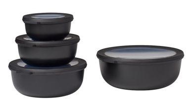 Mepal Set Cirqula rund 4-tlg. (350+750+1250+2250 ml) Nordic Black 