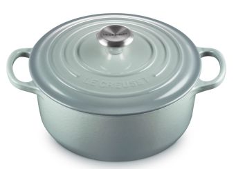 Le Creuset Bräter Signature Rund 20 cm Sea Salt Gusseisen 