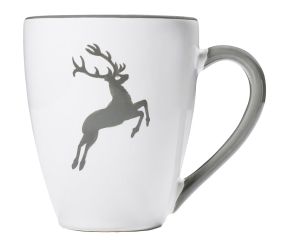 Gmundner Keramik Grauer Hirsch Frühstücksbecher Max 0,3L 