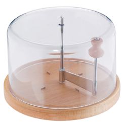 Kela Käsehobel mit Haube Planum Buchenholz transparent 16 cm Ø 22 cm 