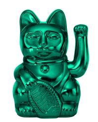 Donkey Winkekatze Lucky Cat Cosmic Blaugrün glänzend 