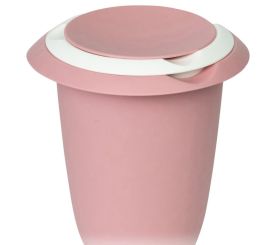 Westmark Quirltopf mit zweigeteiltem Deckel 1 L rosa/weiß 