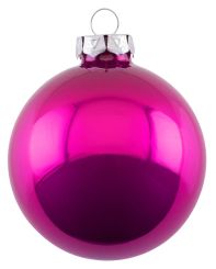 Gift Company Christbaumkugel 6cm Opal uni fuchsia 
