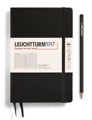 Leuchtturm1917 Notizbuch Paperback (B6+) Hardcover schwarz liniert 