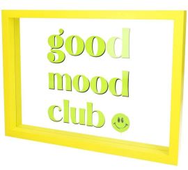 Gift Company Love Frames Glasbild Motiv: Good mood club gelb 