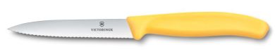 Victorinox Swiss Classic, Gemüsemesser, 10cm, Wellen, Mittelspitz, Gelb 