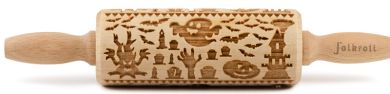 Folkroll 3D-Motiv-Teigrolle 23 cm Spooky Halloween 