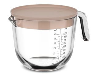 Mepal Glasmessbecher Chef It 1000 ml mit Deckel Chalk 