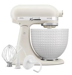 KitchenAid Artisan Küchenmaschine 4.8L Monochrome Porcelain White mit Keramikschüssel 