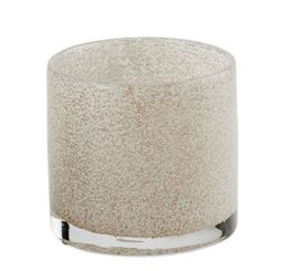 Gift Company Linen Windlicht H8 cm Glitzer Bubbles hellbeige df 
